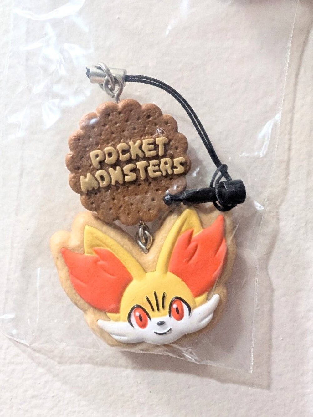 Fennekin Pokemon Icing Cookie Mascot Strap Keychain Gachapon Japan 2014 T-Arts